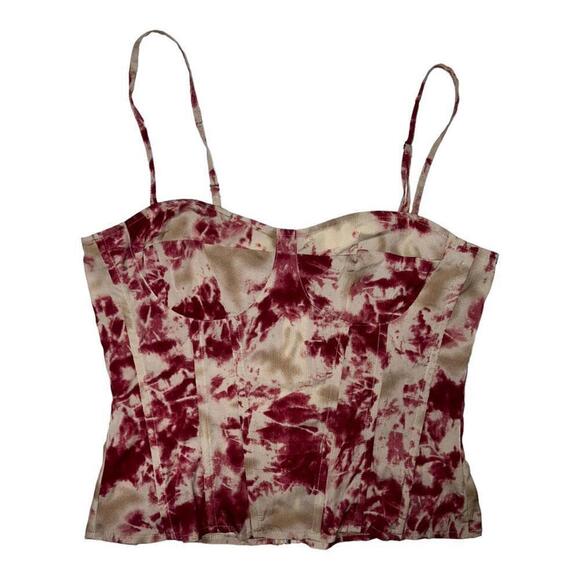 PrettyLittleThing Pink and Cream Tie-Dye Top - Picture 2 of 9